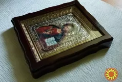 Икона Иисуса Христа. Грузия. Медь с серебром.