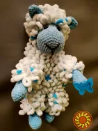 Іграшка овечка м'яка в'язана велика 45 см ручна робота подарунок