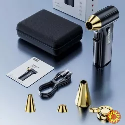 Портативний турбінний вентилятор 130 000 об/хв – потужний безщітковий двигун, акумуляторний