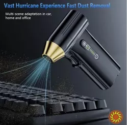 Портативний турбінний вентилятор 130 000 об/хв – потужний безщітковий двигун, акумуляторний