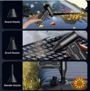 Переносний турбовентилятор із LED-підсвічуванням та безщітковим двигуном 160 000 об/хв