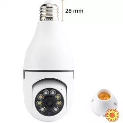 Камера відеоспостереження лампочка CAM E27 WIFI IP 360/90 поворотна