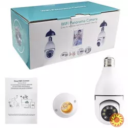 Камера відеоспостереження лампочка CAM E27 WIFI IP 360/90 поворотна