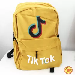 Рюкзак Тік ток TikTok. Колір Чорний та Жовтий Розмiр 25х35см