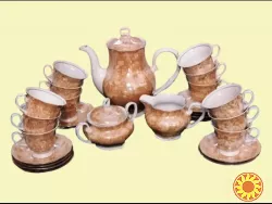 Гарний перламутровий чайний сервіз на 12 персон, новий