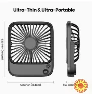 Портативний настільний вентилятор, акумуляторний, час роботи від 10 годин