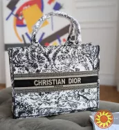 сумка вместительная женская Шопер Dior в одне відкрите відділення AN56