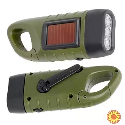 Ліхтар для кемпінгу будований акумулятор, сонячна батарея, ручна зарядка