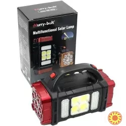 Ліхтар кемпінговий з сонячною панеллю та повербанком HB-1678