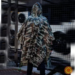 Дощовик пончо для військових, плащ-намет тактичний лісовий камуфляж