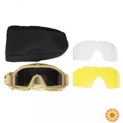Захисні тактичні окуляри-маска зі змінним склом.