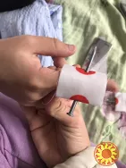 Прикол на палец Пробитый палец розыгрыш