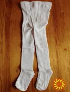 Дитячі білі колготки однотонні