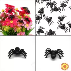 Паучки Чёрные 10 шт для хэллоуина ,для прикола