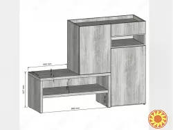 Тумба з поличкою для взуття (RS-4)