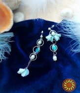 Подводный мир набор авторских украшений серьги гребень заколка, море ракушка кораллы