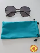 Сонцезахисні коричневі окуляри шестигранної форми