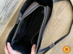 Коричнева кавова шкіряна сумка каркасна de esse