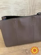 Коричнева кавова шкіряна сумка каркасна de esse