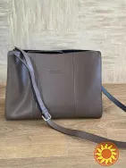 Коричнева кавова шкіряна сумка каркасна de esse