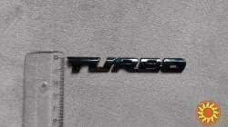 Наклейка на авто Turbo Чёрная Металлическая не ржавеют