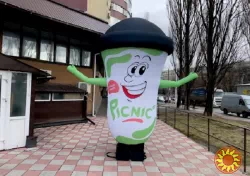 Вулична їжа реклама надувна