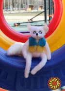 Лис упоротий игрушка хендмєйд валяная из шерсти интерьерная авторская лиса ручной работы подарок сувенир хендмэйд