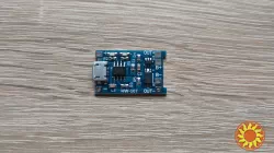 Контроллер заряда TP4056 Micro USB 1A 18650 для литиевых LI-ION аккумуляторов
