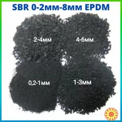 Гумова крихта SBR гумовий гранулят EPDM, rubber granules