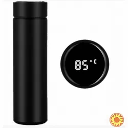 Термос UNIQUE UN-1006 500мл с датчиком температуры. Цвет: черный