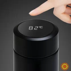 Термос UNIQUE UN-1006 500мл с датчиком температуры. Цвет: черный