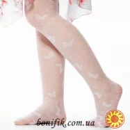 Білі святкові колготки для дівчаток з малюнком ELIZA 20 DEN (model 5)