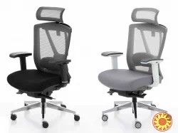 Эргономичное кресло Ergo Chair 2 серое с высокой спинкой