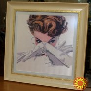 Картина бісером "Мисливиця"