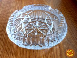 Хрустальная пепельница 15 см