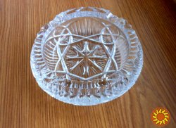 Хрустальная пепельница 15 см