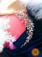 Перлина сяюча ніжна нюдовий гілочка гребінь заколка рожевий