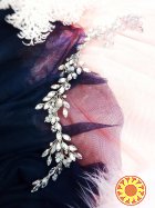 Кристальна гілка гілочка ветка обруч віночок прозорий сріблястий