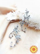 Росток прозрачно серебристый каффы уши эльф фэнтези косплей