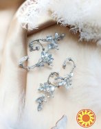 Росток прозрачно серебристый каффы уши эльф фэнтези косплей