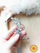 Росток прозрачно серебристый каффы уши эльф фэнтези косплей