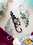 Росток прозрачно серебристый каффы уши эльф фэнтези косплей