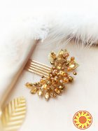 Дивнолесье золотистый гребень заколка эльфийский стиль фэнтези украшение