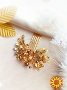 Дивнолесье золотистый гребень заколка эльфийский стиль фэнтези украшение