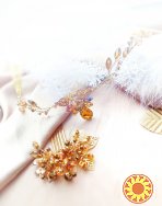 Дивнолесье золотистый гребень заколка эльфийский стиль фэнтези украшение