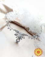 Эльфийская ветвь серебристо прозрачная налобное украшение веночек ободок диадема косплей