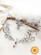 Эльфийская ветвь серебристо прозрачная налобное украшение веночек ободок диадема косплей