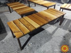 Столи, лавки, садові меблі