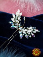 Журавель білий шпилька заколка пташка прикраса для волосся