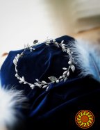 Срібний барбарис гілочка обідок обруч вінок перли листя